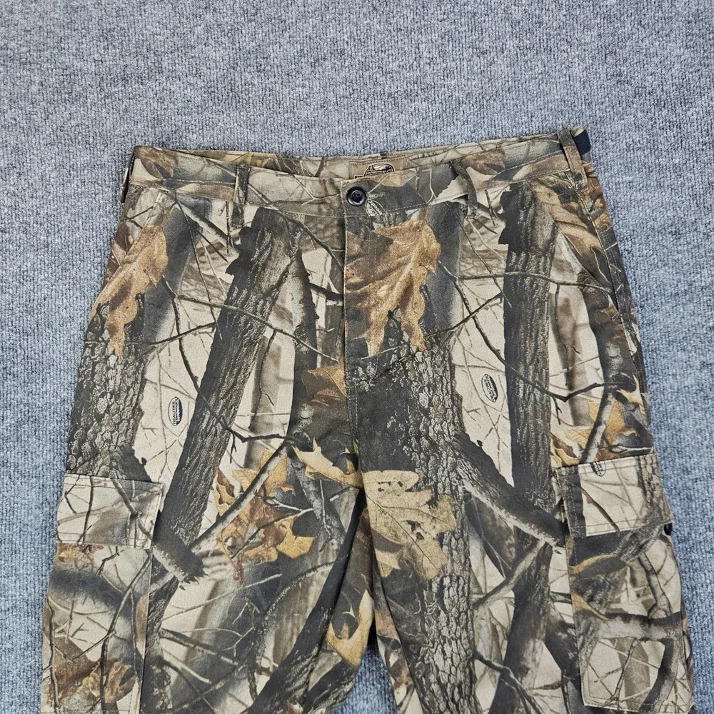 Vintage Camo Cargo Pants Mens M 36x33 Whitewater Outdoors Realtree‎ Hardwoods